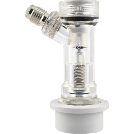 Ball Lock Gas In w/ Built-In Check Valve (CLEAR)-CM Becker-FLARE