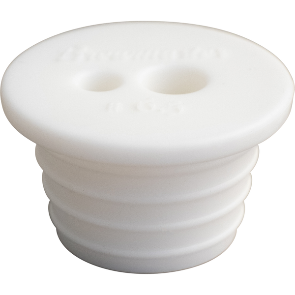Two Hole #6.5 Brewmaster Silicone Stopper