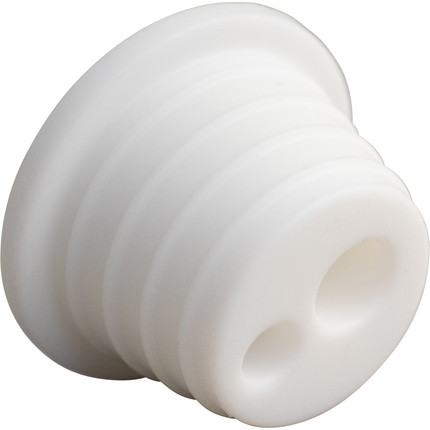 Brewmaster Silicone Stopper - #6.5 w/ 2 Holes (3/8 in. & 1/4 in.)