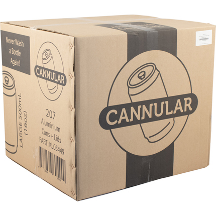 Can Fresh Silver Aluminum Cans (500ml/16.9oz) - Case of 207 - Full Aperture Lid