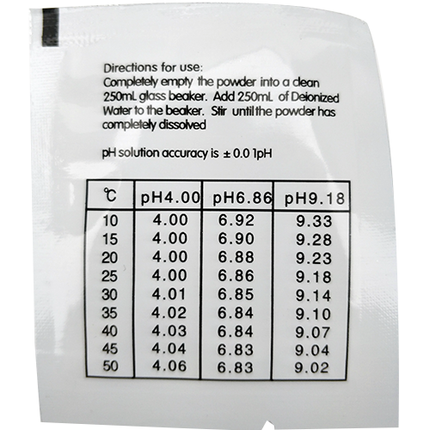 KegLand pH Meter - pH Buffer Solution Powder 3-Pack (4.00/6.86/9.18)