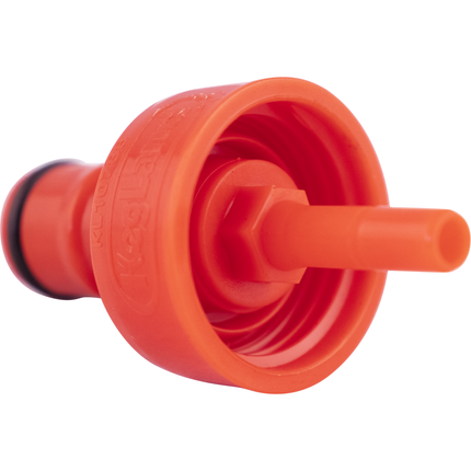 Carbonation & Line Cleaning Cap - Ball Lock Cap - Red Plastic - Ball Lock Quick Disconnect (QD) (Bev/Gas Compatible)