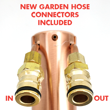 AlcoEngine - Copper Reflux Still w/ Garden Hose Quick Disconnect (QD)