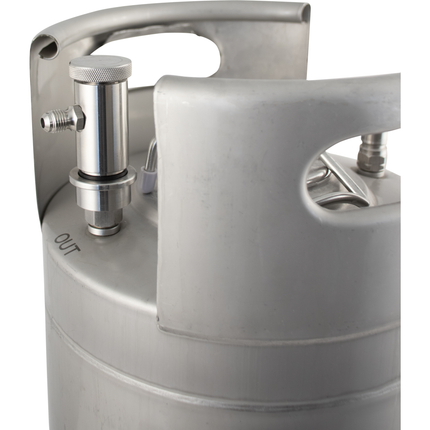 Ball Lock Bev Out w/ Flow Control (Stainless) - Flared