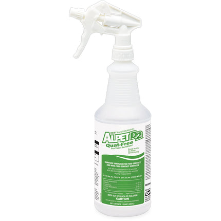 Alpet D2 Quat Free Surface Sanitizer - Quart Spray Bottle