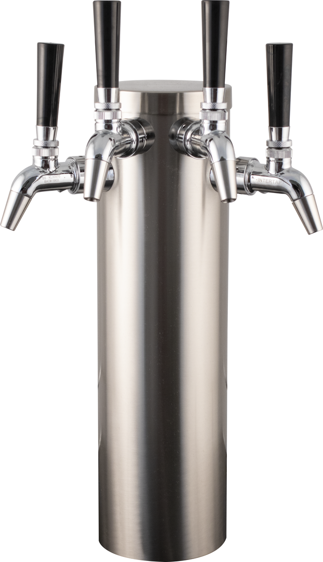 KOMOS Stainless Draft Tower Kit (with SS Intertap, Duotight & EVABarrier) - Quad Tap