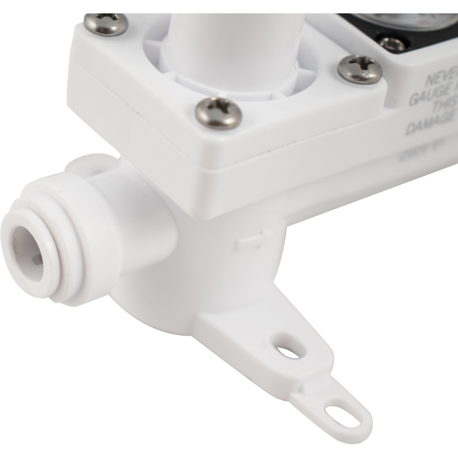 Duotight In-Line Plastic Regulator w/ Integrated Pressure Gauge (0-60 psi) - 8 mm