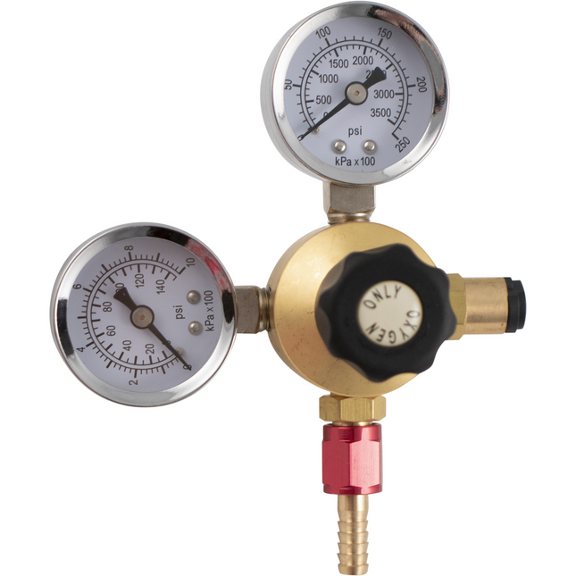 Dual Gauge Oxygen Regulator - For Disposable Tanks