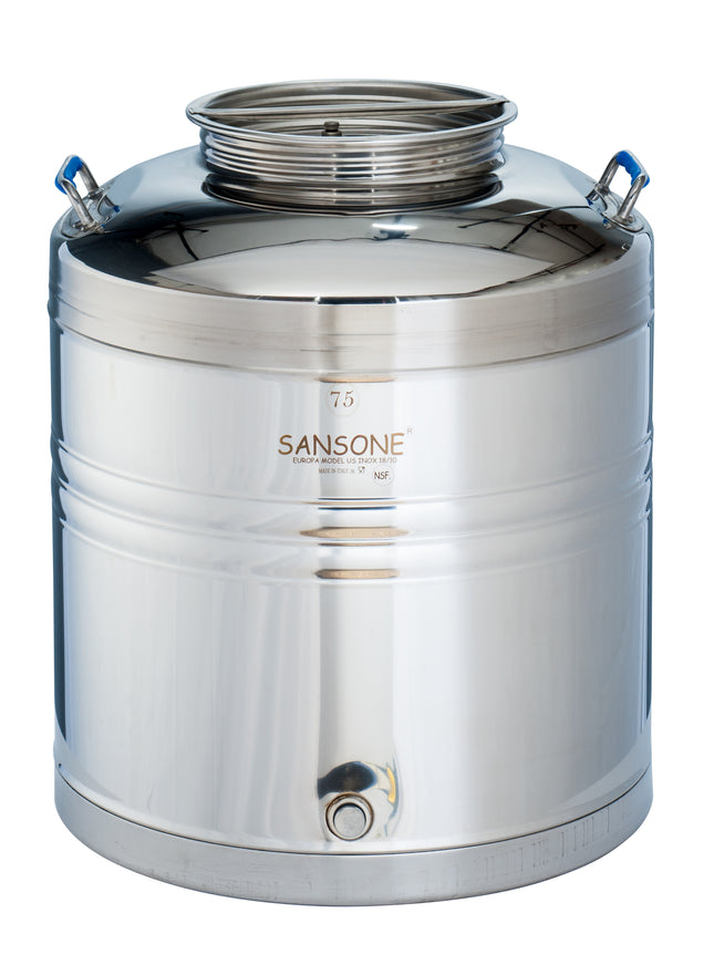 Sansone Stainless Fusti Tank - Eurowelded (Europa Model) - 75L