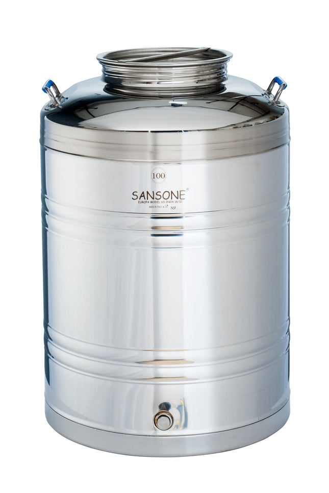 Sansone Fusti Tank | Stainless Steel | 26.4 Gallon | 100L - Return