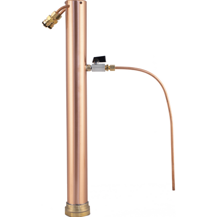 AlcoEngine - Copper Reflux Still w/ Garden Hose Quick Disconnect (QD)