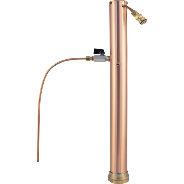 AlcoEngine - Copper Reflux Still w/ Garden Hose Quick Disconnect (QD)