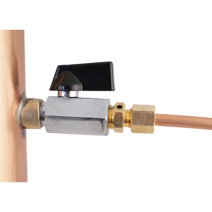 AlcoEngine - Copper Reflux Still w/ Garden Hose Quick Disconnect (QD)