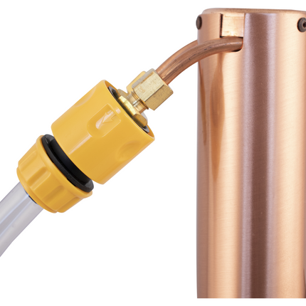 AlcoEngine - Copper Reflux Still w/ Garden Hose Quick Disconnect (QD)