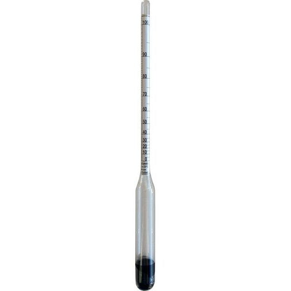 Alcometer - Alcoholmeter Hydrometer (0-100%)