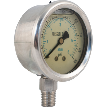 Stainless Pressure Gauge With 1/4 in. MPT