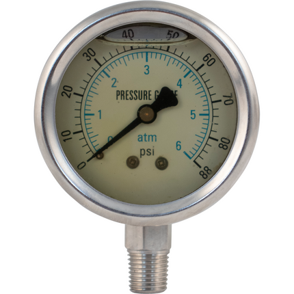 Stainless Pressure Gauge With 1/4 in. MPT