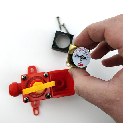 Blowtie 2 Diaphragm Spunding Valve - Adjustable PRV w/ Integrated Gauge (0-15 psi) - 8mm Duotight