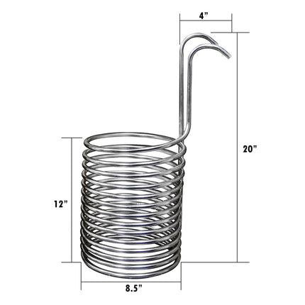 Anvil Stainless Steel Immersion Chiller - 28 ft x 3/8 in
