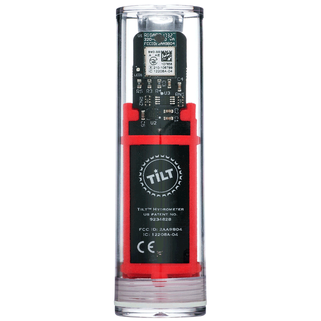 Tilt Hydrometer and Thermometer - Red