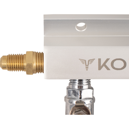 KOMOS Gas Manifold - Aluminum - 1/4" Flare - PLACEHOLDER