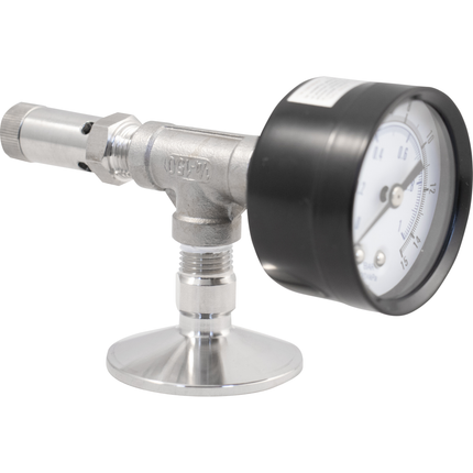 TC Pressure Relief Valve w/ Pressure Gauge - 1.5 in. T.C.
