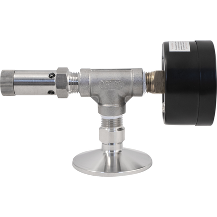 TC Pressure Relief Valve w/ Pressure Gauge - 1.5 in. T.C.
