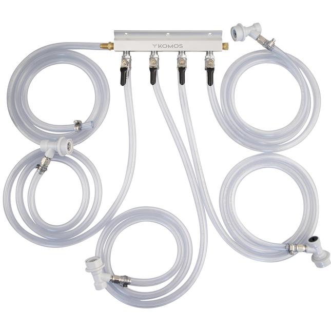 Komos Jockey Box Connection Kit - 4 Tap Ball Lock