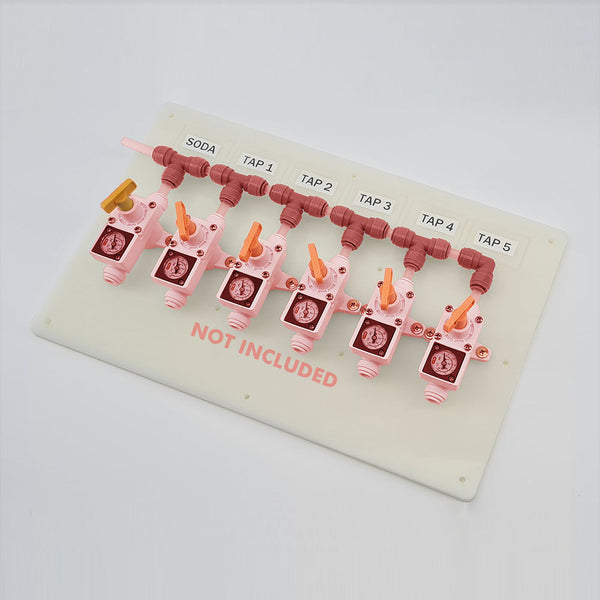 KegLand | Gas Board for Duotight In-Line Regulators | 6 Output