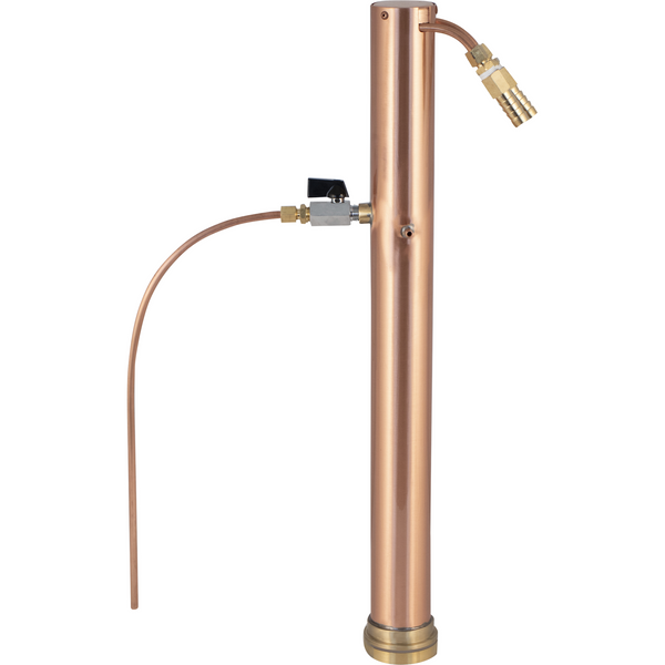 AlcoEngine Copper Reflux Still Top w/ Barb Connections