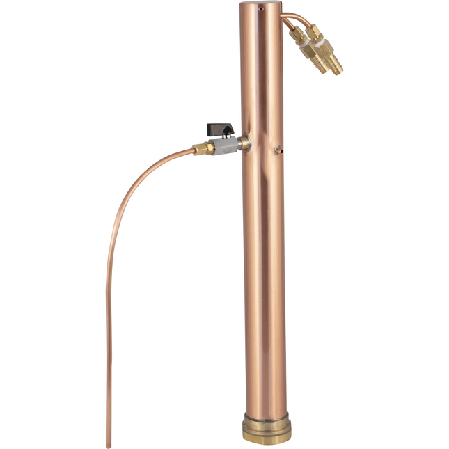 AlcoEngine Copper Reflux Still Top w/ Barb Connections - Used