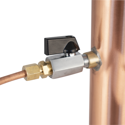AlcoEngine Copper Reflux Still Top w/ Barb Connections - Return