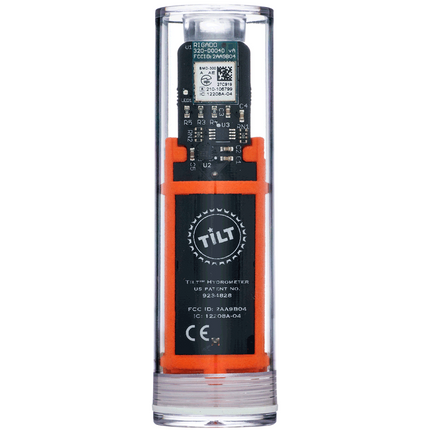 Tilt Hydrometer and Thermometer - Orange