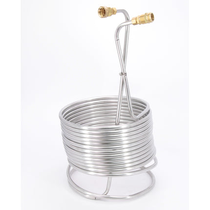 Stainless Steel Wort Chiller with Brass Fittings - 50 ft x 1/2 in - Scratch & Dent