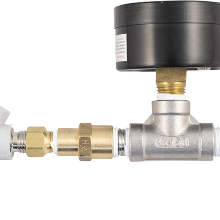 Ball Lock Quick Disconnect (QD) Adjustable Spunding Valve W/Pressure Gauge