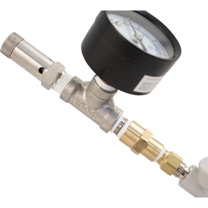 Ball Lock Quick Disconnect (QD) Adjustable Spunding Valve W/Pressure Gauge