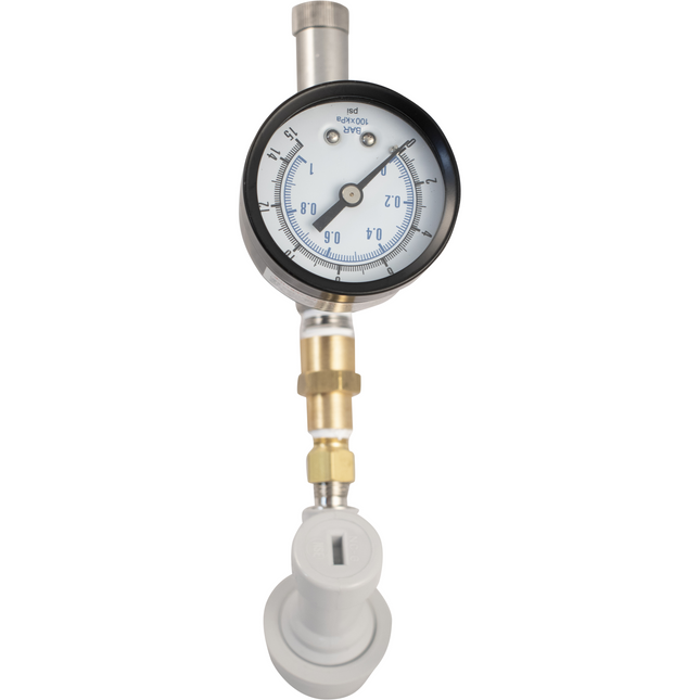 Ball Lock Quick Disconnect (QD) Adjustable Spunding Valve W/Pressure Gauge