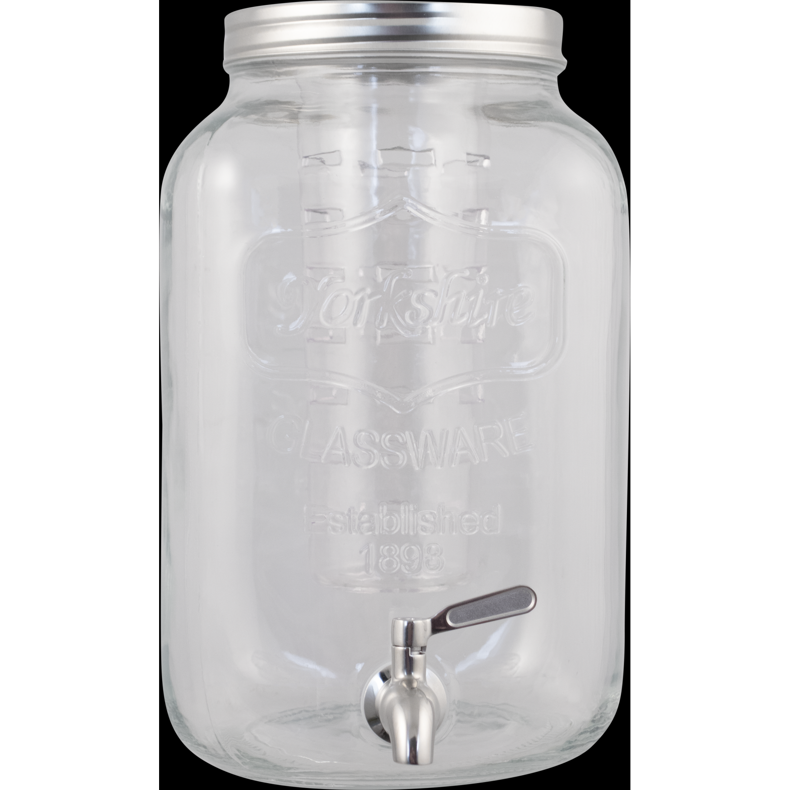 Glass Beverage Dispenser with Infuser and Stainless Spigot