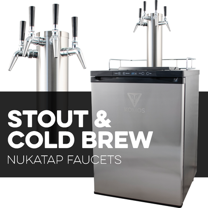 Komos V2 Kegerator - Cold Brew Coffee / Nitro - with Stainless Tower, NukaTap SS Faucet, Stout Spout, Regulator Adapter  - FREIGHT ONLY - PLACEHOLDER