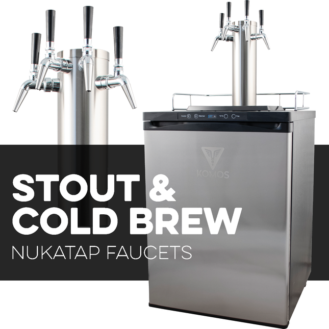 Komos V2 Kegerator - Cold Brew Coffee / Nitro - with Stainless Tower, NukaTap SS Faucet, Stout Spout, Regulator Adapter  - FREIGHT ONLY - PLACEHOLDER