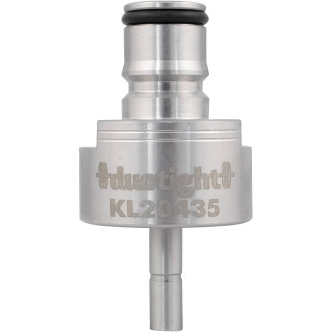 Carbonation & Line Cleaning Cap - Stainless - Ball Lock Quick Disconnect (QD) (Bev/Gas Compatible) - Duotight Compatible