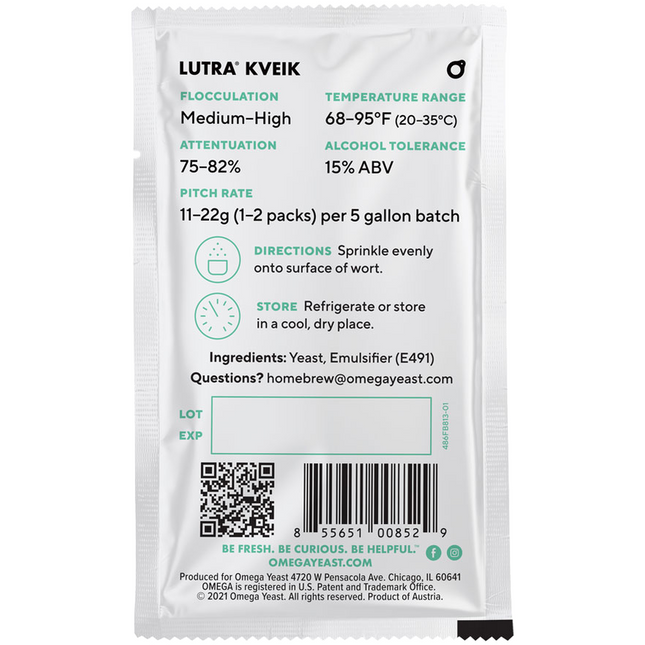 Omega Yeast - Lutra Kveik Gluten-Free (Dry - 11g)