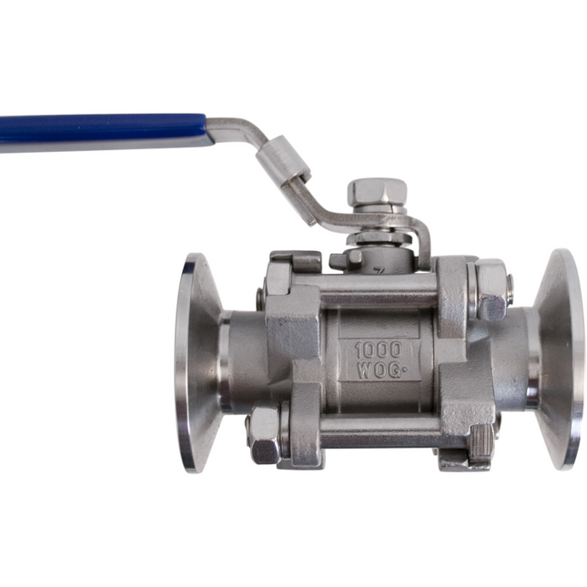 Stainless Ball Valve - 1.5 in. T.C. x T.C - 3 Piece