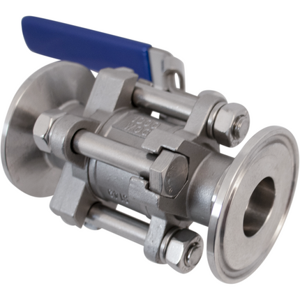 Stainless Ball Valve - 1.5 in. T.C. x T.C - 3 Piece