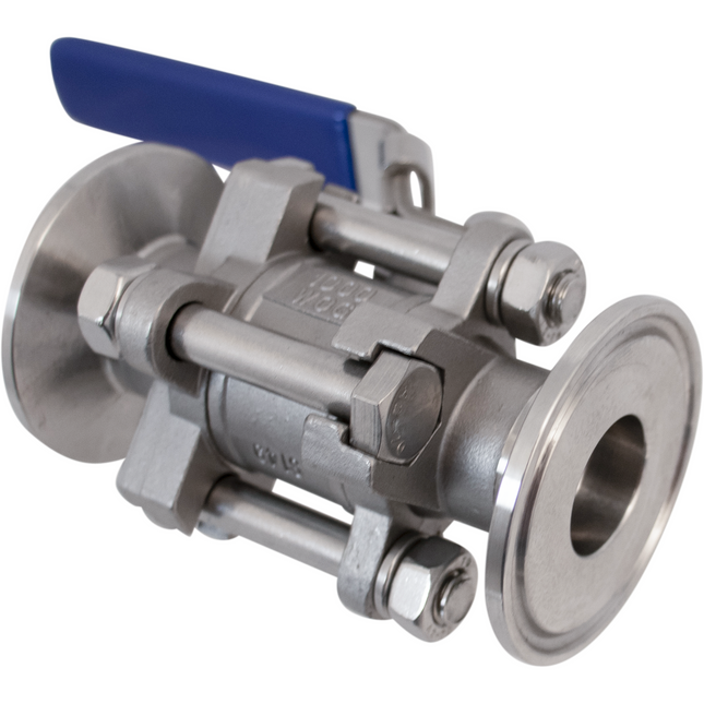 Stainless Ball Valve - 1.5 in. T.C. x T.C - 3 Piece