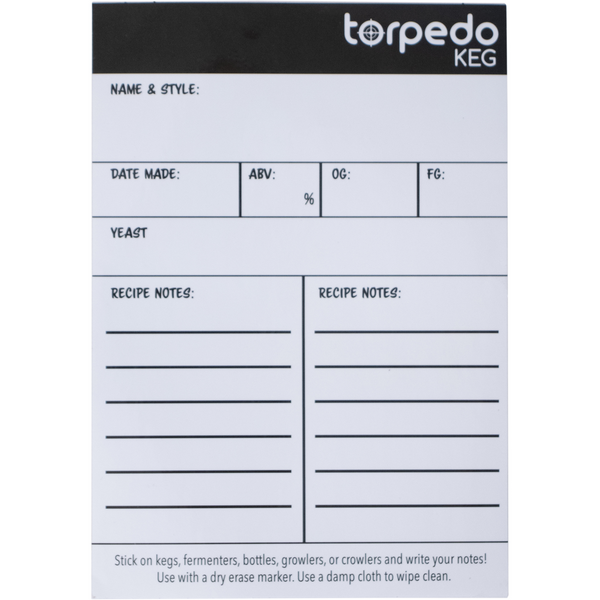 Torpedo Keg Beverage Tags | Keg Labels | Pack of 10
