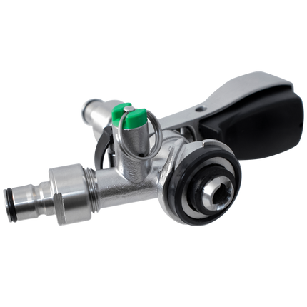 KOMOS Keg Coupler - D-Style Sanke Coupler with PRV (Stainless) w/ Ball Lock Quick Disconnect (QD) Adapters