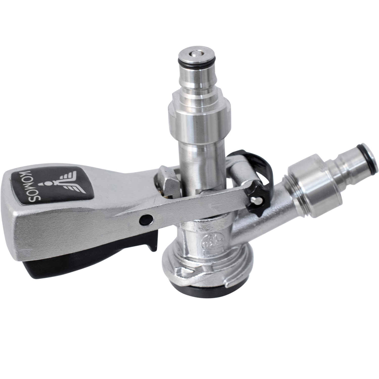 KOMOS® Stainless Steel D-Style Keg Coupler with Ball Lock Quick Discon ...
