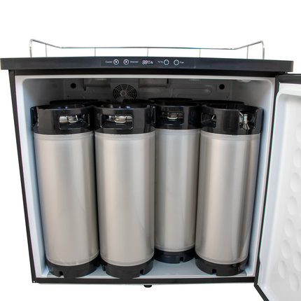 Komos Double-Wide Kegerator with Two Stainless Towers and NukaTap Faucets - PLACEHOLDER