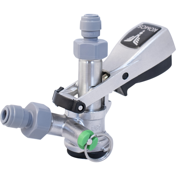 KOMOS® Stainless Steel D-Style Keg Coupler with 8 mm Duotight Adapters